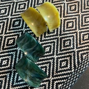 two pair of earrings